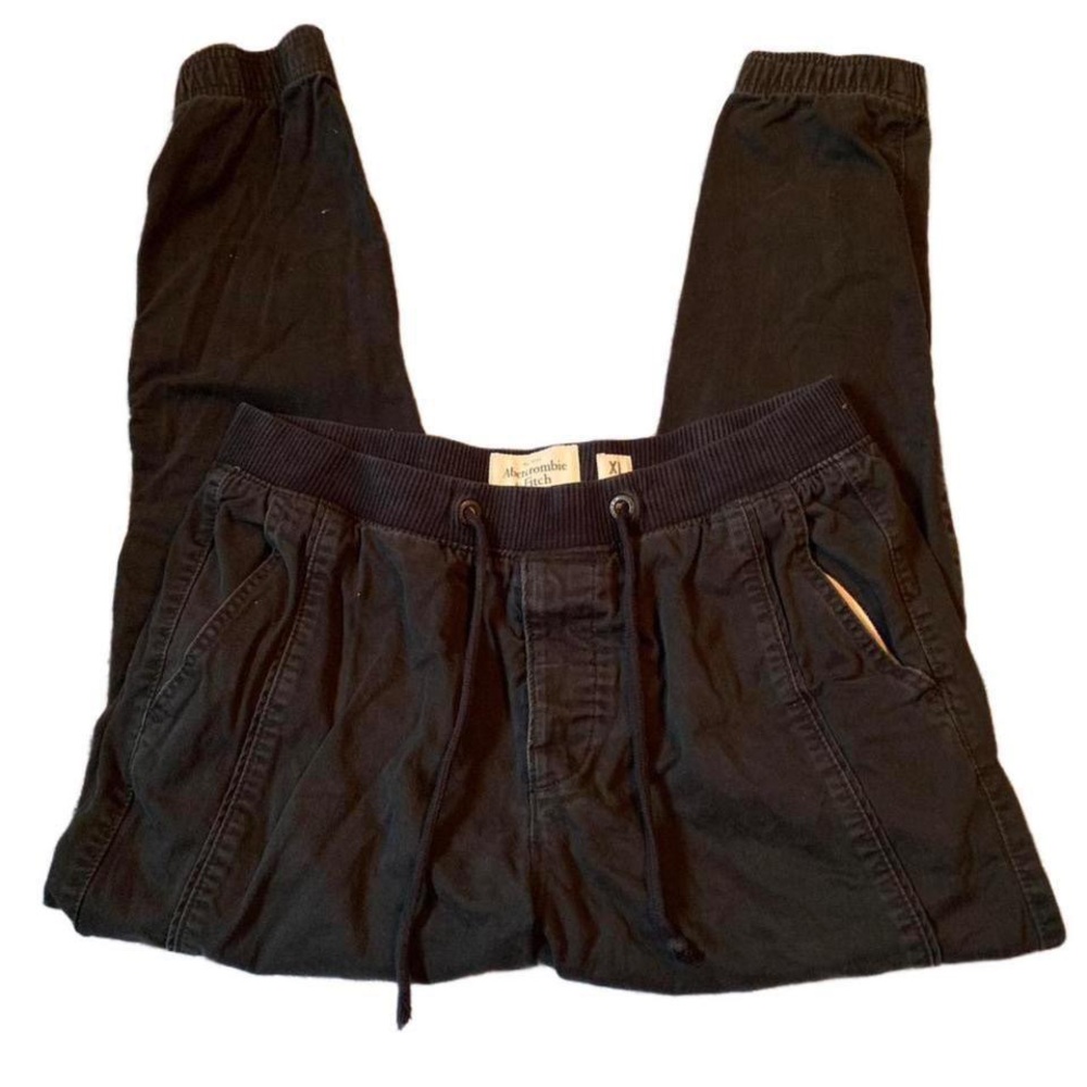 Men’s Abercrombie & Fitch Black Cargo Joggers - Size XL